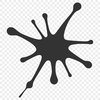 Textured Vector Shape Design A stylized illustration of a splat shape with a messy texture, suitable for vector design projects.