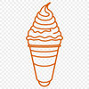 Ice Cream Illustration Vector An SVG graphic featuring a stylized representation of an ice cream dessert.