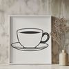 Beautiful Stylized Tea Cup Design A stylized illustration of a teacup, suitable for digital design and cutting machine applications.