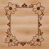 Vector illustration of a decorative frame with floral details, suitable for various digital applications.