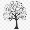 Geometric Tree Icon An SVG graphic design element featuring a single tree silhouette with clean lines and geometric shapes.