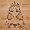 A high-resolution female character illustration in vector format for commercial or personal use.