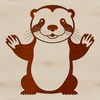 An SVG vector art design featuring a playful otter character.