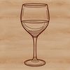 A digital representation of a glass of wine, suitable for vector graphics and cutting machine designs.