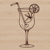 Cocktail Graphic SVG Icon A graphic representation of a cocktail in a glass, designed for various applications.