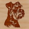 Miniature Dog Breed Illustration A vector illustration of a miniature dog breed with distinctive facial features.