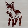 Minimal Donkey Illustration An illustration of a donkey with clean lines and minimal details suitable for graphic design projects.