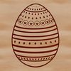 Stylish SVG Easter Decoration A digital illustration of a stylized Easter egg with intricate details.