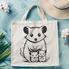 Free Possum Clipart Download A high-quality vector illustration of a possum in its natural habitat.