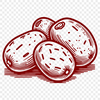 Free SVG Design Element - Potato Graphic A stylized illustration of a potato, suitable for graphic design projects requiring vector images.