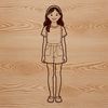 Female silhouette in vector format, suitable for digital cutting machines and crafting projects.