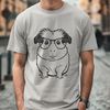 Cute Guinea Pig in Glasses Illustration A digital illustration of a guinea pig wearing glasses, suitable for vector design and cutting machine projects.