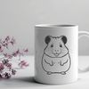 Free Hamster Clip Art SVG A small, cute hamster sitting on its hind legs, used as a digital icon or vector graphic.