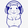 Free Hamster Clip Art Vector Image A detailed illustration of a hamster in a neutral pose, suitable for use as vector art.