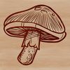 A vector illustration of a mushroom, suitable for cutting machines and laser cutters.