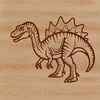Ancient Spinosaurus Illustration in Vector Style A prehistoric Spinosaurus dinosaur illustration, created as a vector design with clean lines and detailed features.