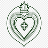 Traditional Religious Symbol Vector Art A high-quality SVG representation of a traditional religious icon featuring the Sacred Heart.