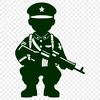 Mature Male Military Portrait A vector illustration of a professional man in military attire.