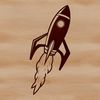 Celestial Ship Vector Graphic Vector illustration of a futuristic spaceship in space, suitable for various designs and projects.