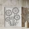 Free Vector Daffodil Alternative - Daisy Design A detailed illustration of a daisy flower, suitable for vector design and commercial or personal use.