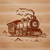 Train SVG Clip Art Design Illustrated train vehicle in vector format, suitable for digital cutting and engraving.