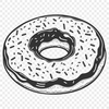 A vector design of a classic donut shape for use in digital art and crafts.