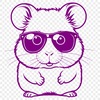 Playful Hamster in Shades A cartoon hamster wearing sunglasses in a playful pose.