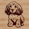 Vector Cocker Spaniel Illustration A vector illustration of a sitting Cocker Spaniel dog breed.