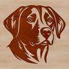 A detailed illustration of a Labrador Retriever's head, suitable for vector design and cutting machine projects.
