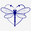 Whimsical Dragonfly Vector Art with Love Theme A colorful dragonfly with love hearts surrounding its body, designed as vector art for digital use.