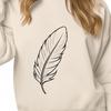 SVG vector illustration of a single bird feather with smooth lines and detailed texture.