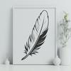 Beautiful Feather SVG Design A high-quality SVG illustration of a single feather, suitable for digital design and cutting machine projects.