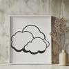 Puffy Cloud Icon A white, puffy cloud icon suitable for vector design, ideal for use in digital art projects.