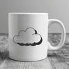 A simple vector illustration of a cloud in various shapes and sizes.