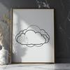 A high-resolution vector illustration of a fluffy white cloud in the sky.
