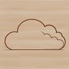Cloud Icon in Stylized Vector Format An illustration of a cloud in a stylized vector format.