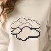 Soft Edged Cloud SVG Graphic An illustration of a fluffy white cloud with soft, rounded edges.
