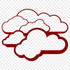 Beautiful White Cloud Silhouette An illustration of a white cloud with puffy texture against a clear blue sky.