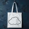 Light Blue Background Cloud SVG A stylized illustration of a white cloud against a light blue background, suitable for vector graphics and design projects.