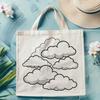 White Cloud Illustration A simple, vector illustration of a white cloud in the sky.