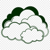 A simple, flat cloud icon created as a scalable vector graphic (SVG) for various digital uses.