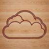 Free Puffy White Cloud Clip Art A white, puffy cloud illustration in a vector format.