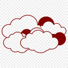 A simple white cloud icon in a vector format.