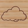 Beautiful Skyline Element An illustration of a white cloud in the sky, ideal for graphic design projects.