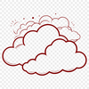 Whimsical White Cloud Illustration An illustration of a white cloud with soft, fluffy details suitable for vector design projects.