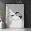 A high-quality cloud symbol in vector format, ideal for digital design and craft projects.