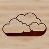 Vector cloud illustration for digital design and cutting machine projects