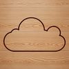 A stylized illustration of a white cloud with soft, puffy edges, suitable for vector art and design projects.