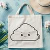 Simple White Cloud SVG Symbol A simple white cloud icon in vector format, suitable for various digital applications.