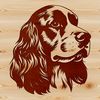 A vector illustration of a Cocker Spaniel's head, suitable for digital design and printing.